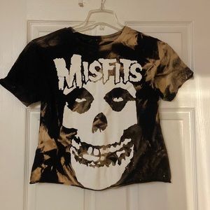 Misfits tee shirt size M crop top